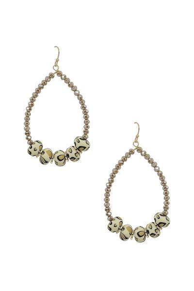 Pattern Rubber Point Beads Earrings