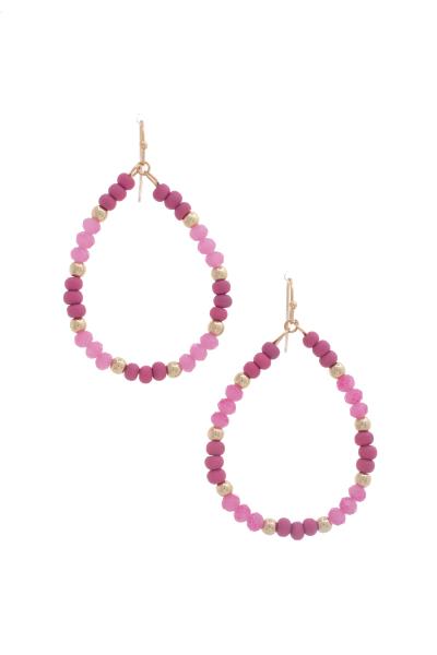 Beaded Teardrop Dangle Earring