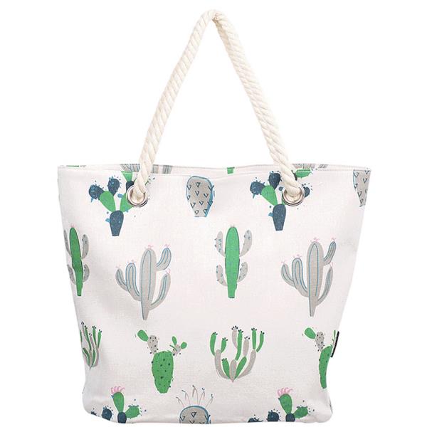 CACTUS PLANT PRINT TOTE BAG