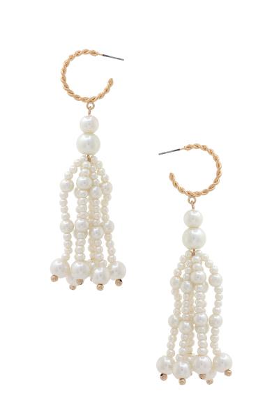 Pearl Bead Dangle Earring