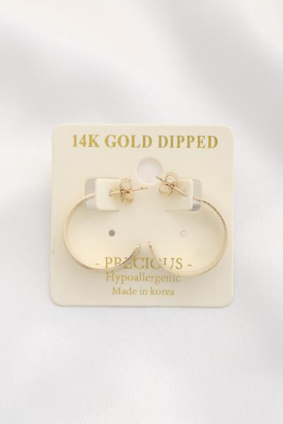 SQUARE EDGE 14K GOLD DIPPED EARRING
