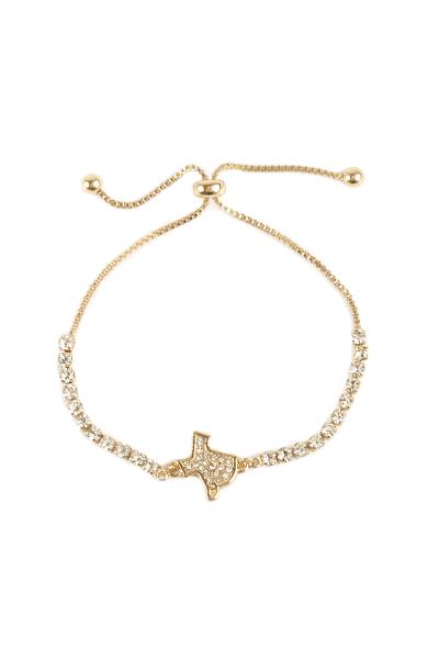 Rhinestone Texas Adjust Bracelet