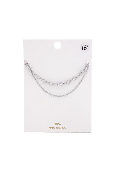 Circle Link Layered Necklace