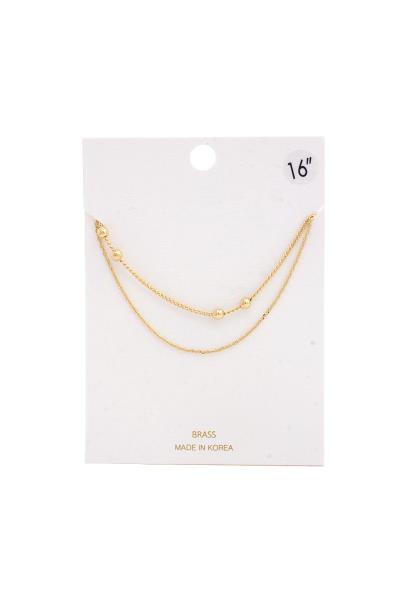 Ball Bead Layered Necklace