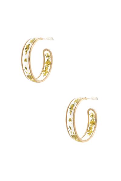 DRY FLOWER CLEAR EARRING