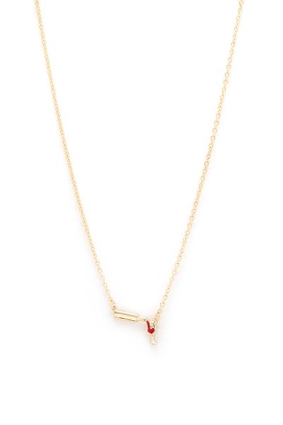 DAINTY WINE BOTTLE CHARM NECKLACE