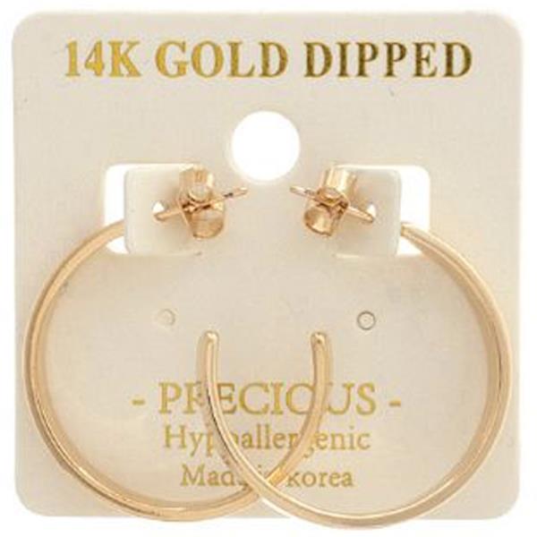Open Circle 14K Gold Dipped Earring