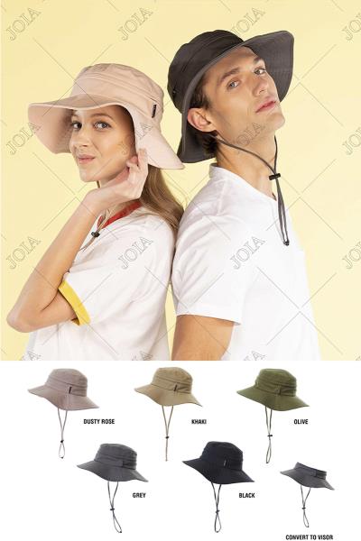 ZIPPER BUCKET VISOR WITH DETACHABLE STRING