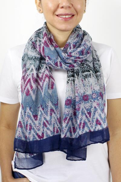 Multi Pattern Skinny Scarf