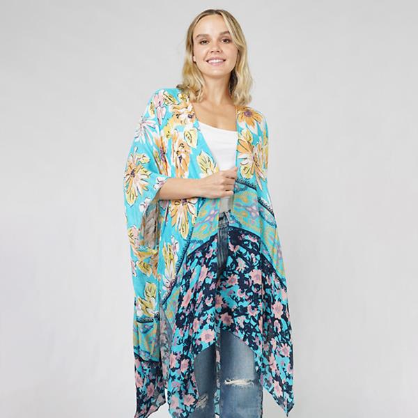 Flower Print Kimono