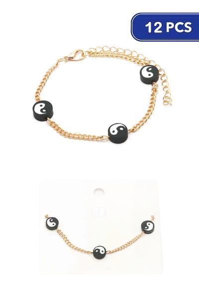 Yin Yang Chain Bracelet (12 Units)