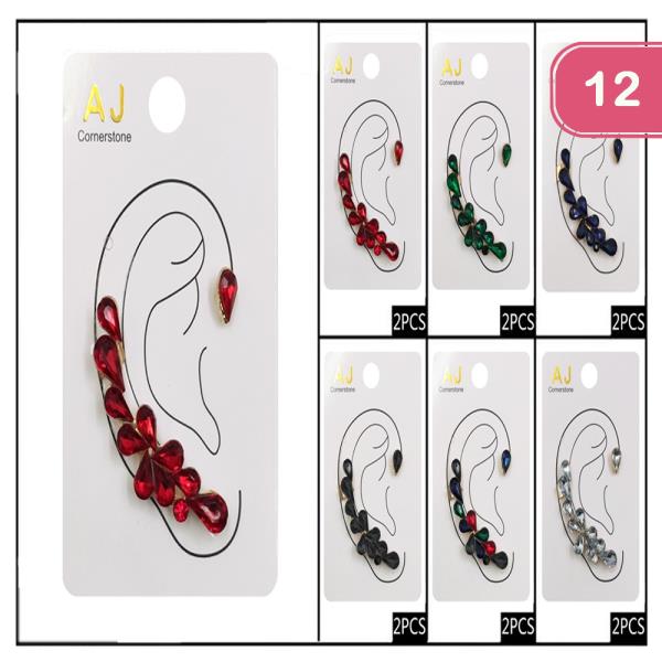 Crystal Stone Ear Cuff (12 Units)
