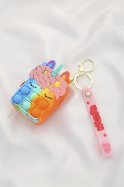 Unicorn Pop It Keychain Pouch