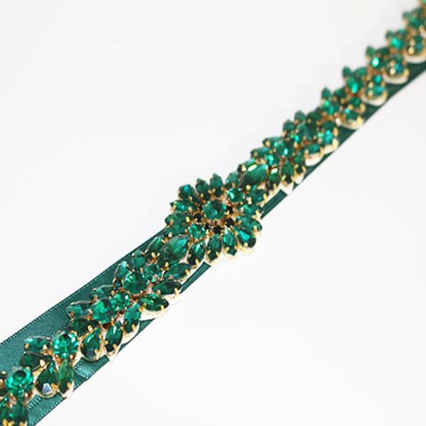 CRYSTAL BRIDAL SASH 2 IN 1 HEADBAND BELT