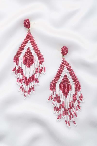 Seed Bead Filigree Dangle Earring