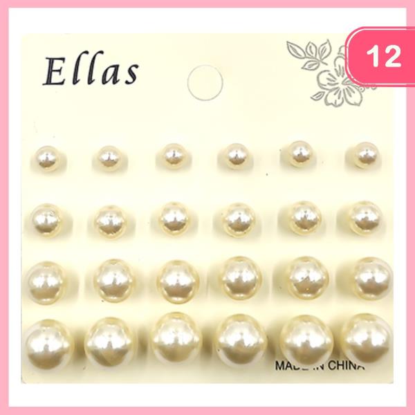 Pearl Earring Set (12 Units)