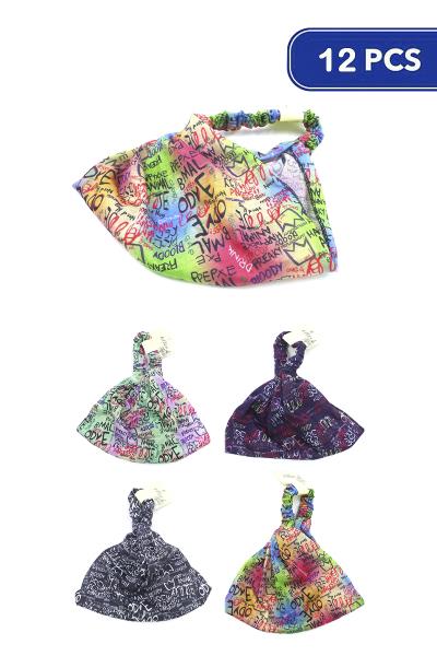 Letter Print Headwrap (12 Units)