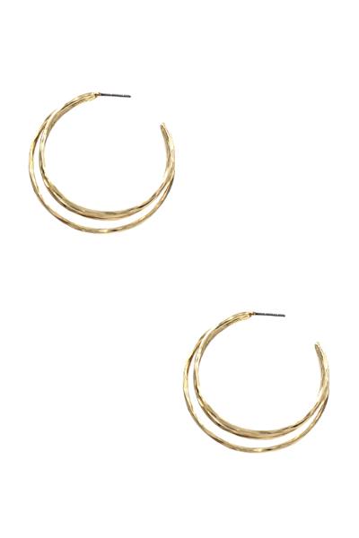 METAL TRIPLE HOOP EARRING