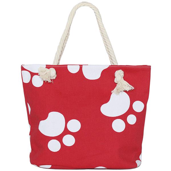 DOG PAW PRINT TOTE BAG