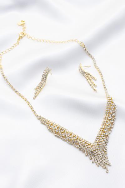 Dangle Rhinestone Necklace