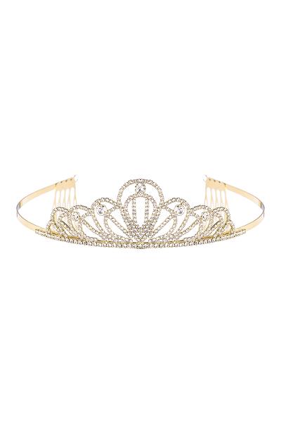 RHINESTONE CROWN BRIDAL TIARA