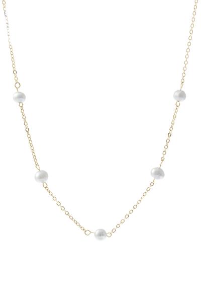 Pearl Stationed Choker Collar Necklace
