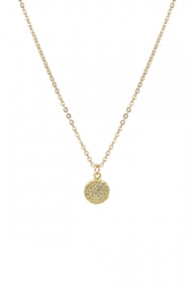 PAVE ROUND NECKLACE