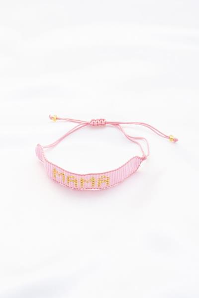 Mama Brick Stitch Adjustable Bracelet