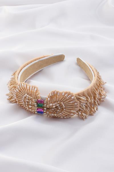 WING BEADED DANGLE HEADBAND