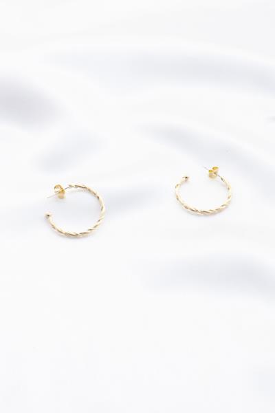 SODAJO TWISTED OPEN HOOP EARRING