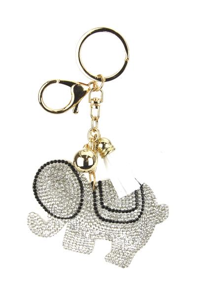 RHINESTONE ELEPHANT KEY CHAIN