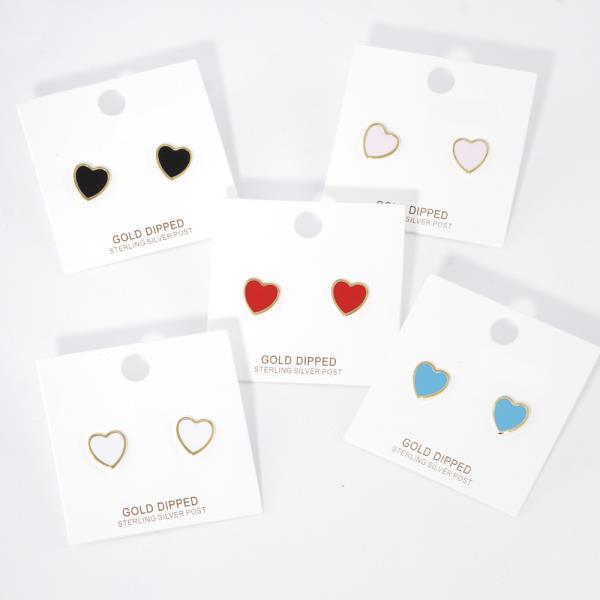 Enamel Heart Shape Earring