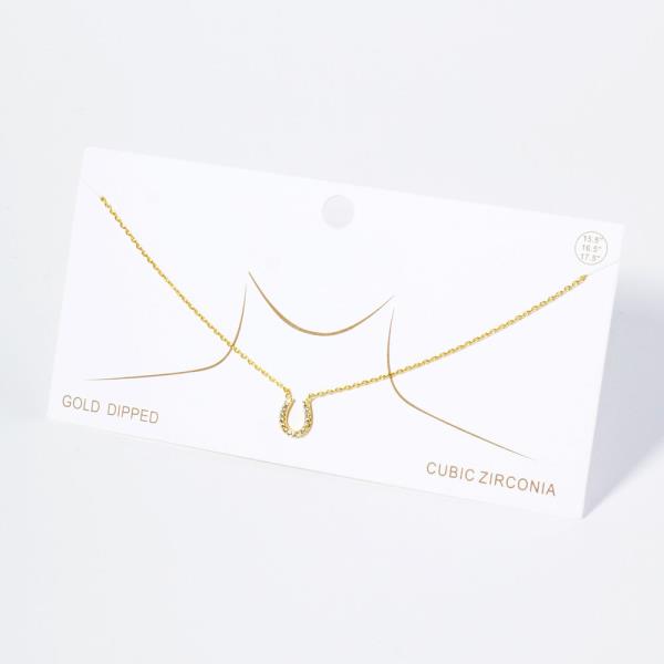 DAINTY HORSE SHOE CHARM NECKLACE