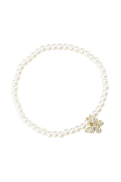 4mm Pearl Butterfly Bracelet