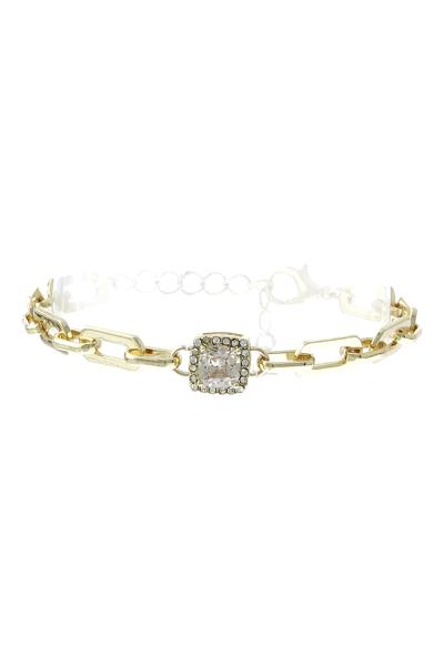Cubic Zirconia Cubic Halo Center Bracelet