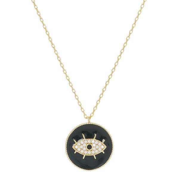 Evil Eye Coin Necklace