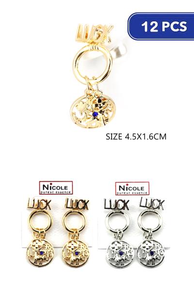 Luck Round Dangle Earring (12 Units)