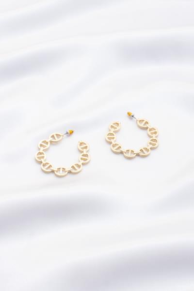 SODAJO OVAL LINK METAL HOOP EARRING