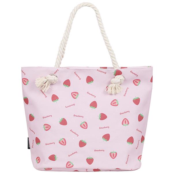STRAWBERRY PRINT TOTE BAG