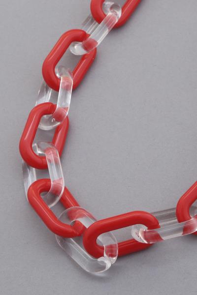 Transparent Oval Link Layered Necklace