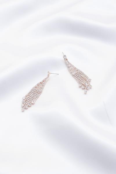 BRIDAL RHINESTONE DANGLE EARRING