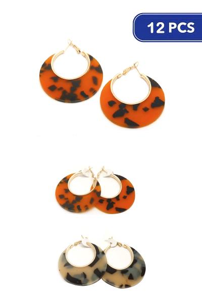 Acetate Hoop Earring (12 Units)