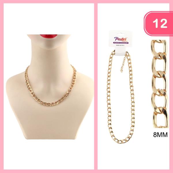 Metal Chain Necklace (12 Units)
