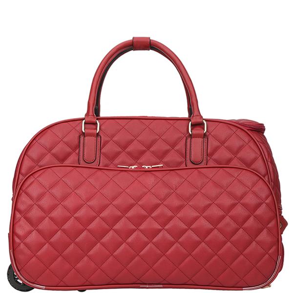 Quilt Zipper Travel Size Duffel Bag