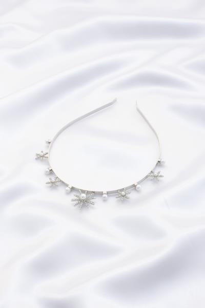 Pearl Star Rhinestone Metal Headband