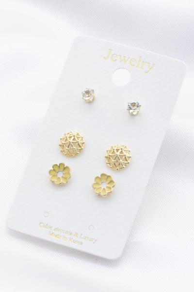 Flower Stud Earring Set