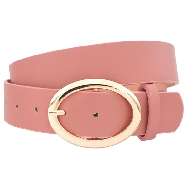 THICK SPLIT OVAL BUCKLE BELT