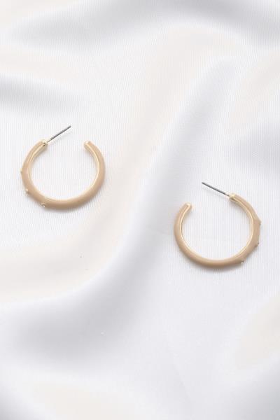 COLOR METAL HOOP EARRING