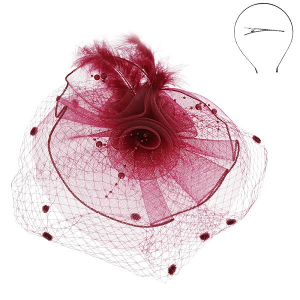 MESH NET FLOWER FASCINATOR