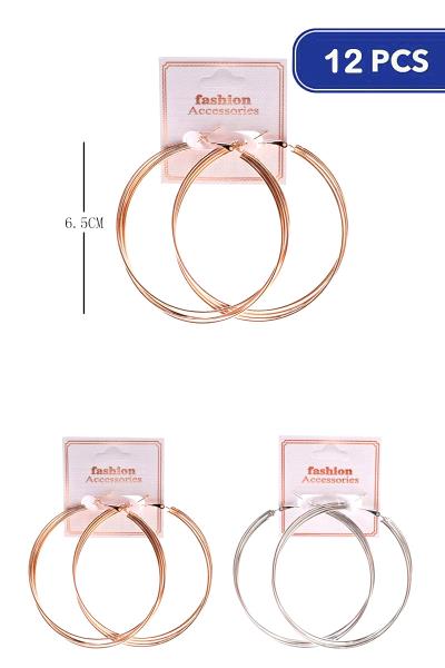 Metal Hoop Earring (12 Units)
